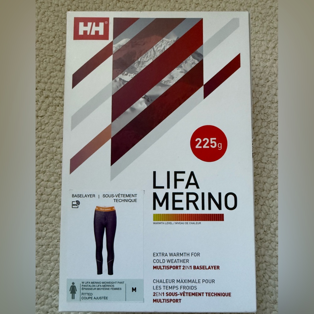 Helly Hansen Amethyst and Orange Base Layer Pants